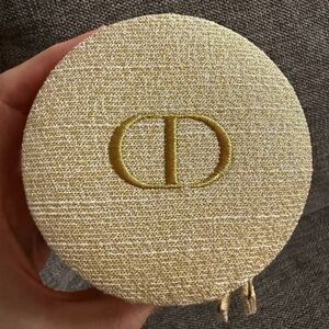 Dior Golden Round Small Pouch Vanity Holiday Authentic